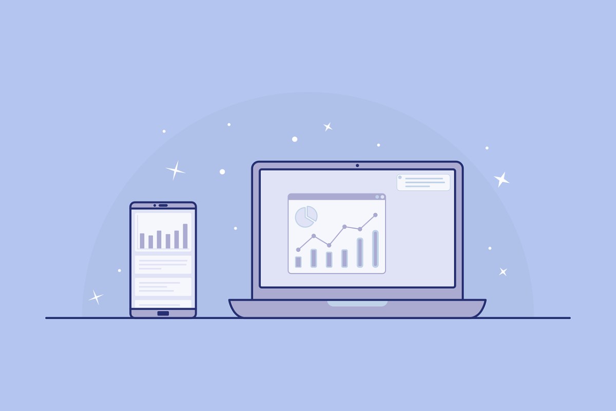 Grafica con desktop e mobile